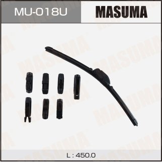 Щетка стеклоочистителя 450 мм бескаркасная 1 шт MASUMA Nano Graphite MU-018U фото