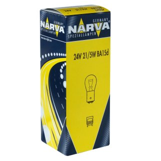 Лампа NARVA галогеновая P25 BA15D 21W фото