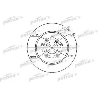 Диск тормозной задн OPEL OMEGA A 86-94, OMEGA A универсал 86-94, SENATOR B 87-93 фото