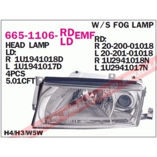 Фара левая DEPO 665-1106L-LDEMF фото