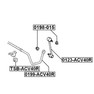 Стойка заднего стабилизатора FEBEST 0123-ACV40R фото 2