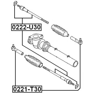 0222-U30_тяга рулевая! Nissan Bassara JU30/Presage U30 98-03 фото 2