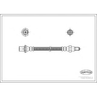 19030453_шланг тормозной передний!  Toyota Tercel/Corolla 1.3/1.5 82-88 фото