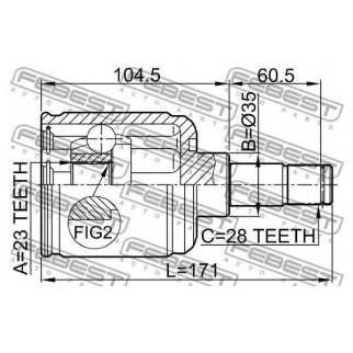 ШРУС внутренний FEBEST 0511-GEMTLH фото