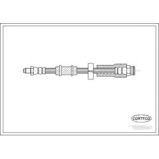 19026697_шланг тормозной передний! Fiat Ducato 1.9D/TD/2.0/JTD/2.5D/TDi/2.8D/TDi 94-02 фото