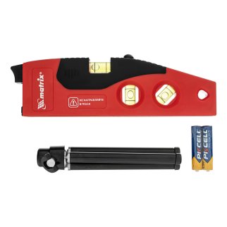 MATRIX 35022 Уровень лазерный, 180мм, 220мм штатив, 4 глазка фото 5