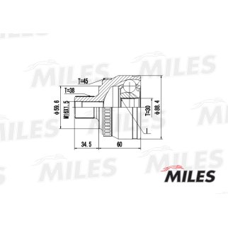 ШРУС наружный передний MILES GA20039 фото