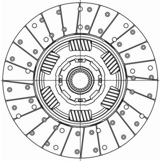 Диск сцеп. для а/м Scania G 400/P 400/R 400 (03-) (K432-49/K432-62/K432-63) (ведом.) (FD 404) фото 3