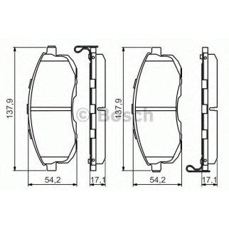 Колодки тормозные передние к-кт BOSCH 0 986 494 572 фото