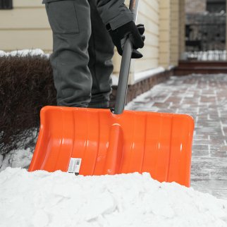 Лопата снеговая пластиковая 490х370х1350мм стальной черенок СИБРТЕХ фото 9