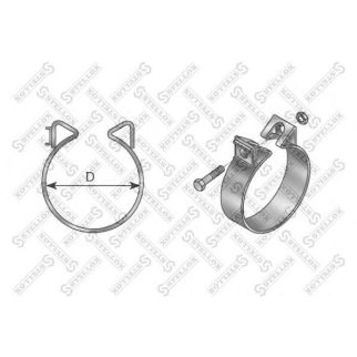 82-01058-SX_хомут глушителя !(в сб.) d=115 h=30 Scania 82/92/93/112/113/142/143 фото