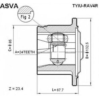 ШРУС внутренний ASVA TYIU-RAV4R фото