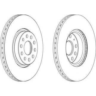 Диск тормозной передний вентилируемый VW GOLF (V, VI), PASSAT, TIGUAN / AUDI A3 D=312мм. (цена за 1 шт., мин. кол-во 2 шт.) фото
