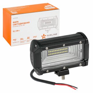 Фара светодиодная (балка), 24LED рабочий свет, 24W (135х78х65) 12/24V (ALED048) фото
