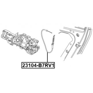 Трос внешней ручки замка двери Volkswagen Cc 2012-2017 FEBEST 23104-B7RV1 фото 2
