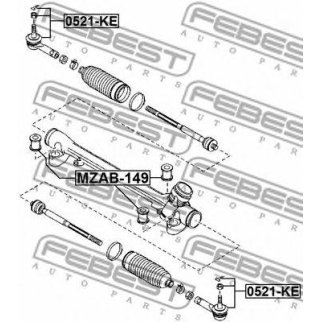 Наконечник рулевой FEBEST 0521-KE фото