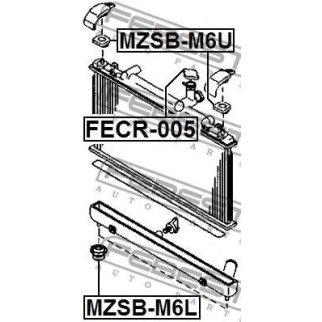 Подушка радиатора FEBEST MZSB-M6U фото