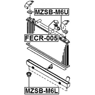 Подушка радиатора FEBEST MZSB-M6U фото 2