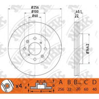 Диск тормозной SUZUKI SWIFT (пр-во Венгрия) 10- передний фото