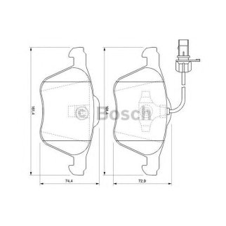 Колодки тормозные передние к-кт BOSCH 0 986 424 777 фото