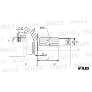 ШРУС CHEVROLET LANOS 1.4-1.5 97- нар. -ABS фото 3