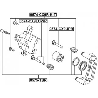 Втулка направляющей суппорта FEBEST 0574-CX9RKIT фото 2
