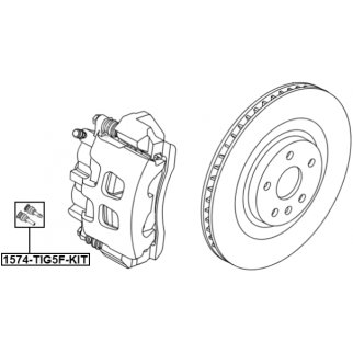 Втулка направляющая суппорта тормозного переднего комплект фото 2