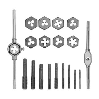 Набор метчиков и плашек М3 - М12 (в пласт. боксе) 20пр. SPARTA фото