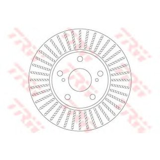 Диск тормозной передний вентилируемый TRW DF6679 фото