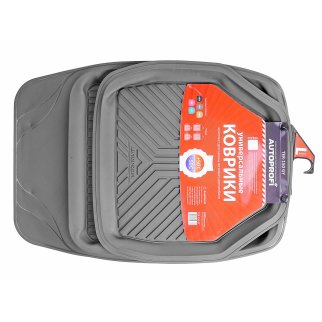 Коврики резиновые GROOVE TER-150 GREY универсальные (4шт) AUTOPROFI /1/6 фото 1