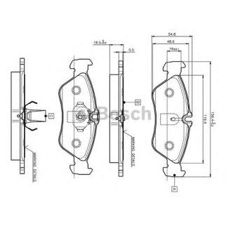 Колодки тормозные MERCEDES G (W460,W463),Sprinter (901-904) VW LT (97-07) задние (4шт.) BOSCH фото
