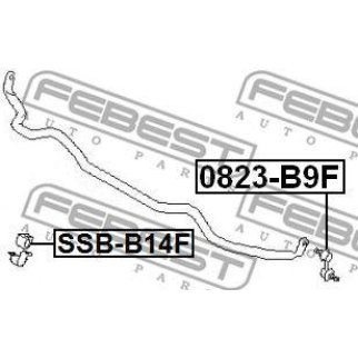Стойка переднего стабилизатора FEBEST 0823-B9F фото