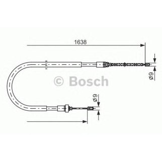 Трос ручного тормоза L/R фото