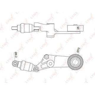 Натяжитель ремня LYNXauto PT-3044 фото