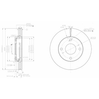 Диск торм. для а/м Chery Bonus (11-)/Chery Very (11-) перед. d=256 (DF 051314) фото 3