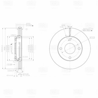 Диск торм. для а/м Chery Bonus (11-)/Chery Very (11-) перед. d=256 (DF 051314) фото 3