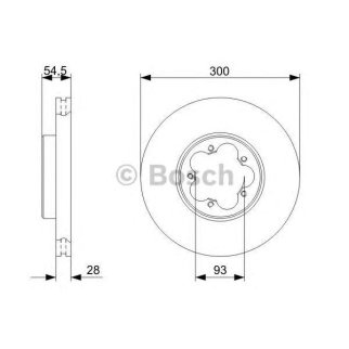 Диск тормозной передний вентилируемый BOSCH 0 986 479 307 фото