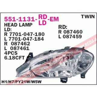 Фара левая DEPO 551-1131L-LD-EM фото