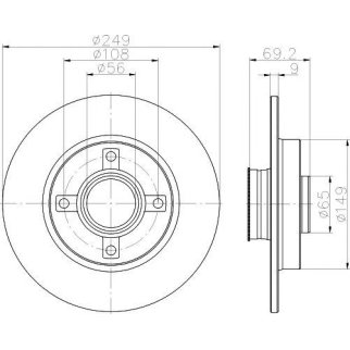 Диск тормозной задний MINTEX MDC2121 фото