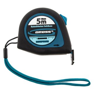 Рулетка 5м х 25мм, магнитный обрезиненный зацеп GROSS фото 2