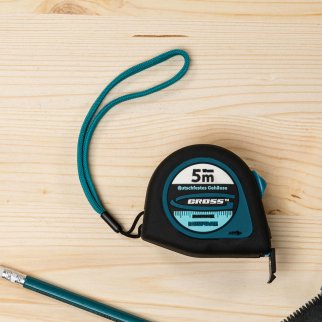 Рулетка 5м х 25мм, магнитный обрезиненный зацеп GROSS фото 1