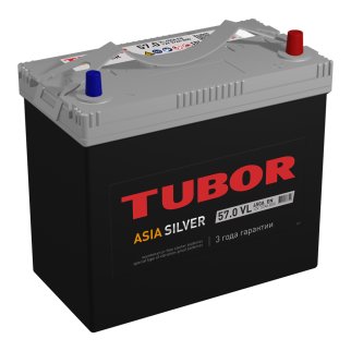 Аккумуляторная батарея TUBOR ASIA SILVER 6СТ 57 обр. 236х128х221 450A B24L фото