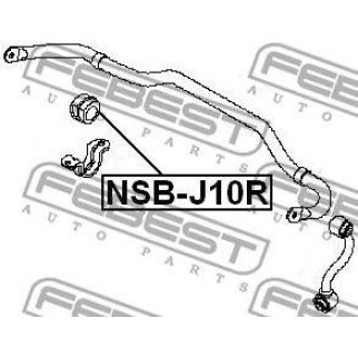 Втулка (сайлентблок) заднего стабилизатора FEBEST NSB-J10R фото