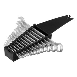 MATRIX 15412 Набор ключей комбинированных, 6 - 22 мм, 12 шт., CrV, матовый хром фото 3