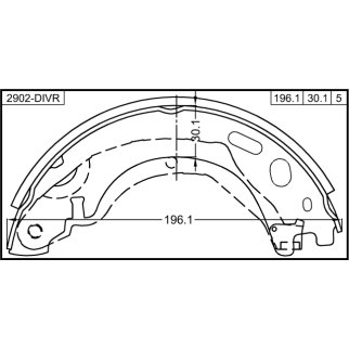 Колодки барабанные к-кт FEBEST 2902-DIVR фото 2