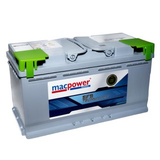 Аккумуляторная батарея MACPOWER EFB 6СТ100 обр.353х175х190 Турция фото