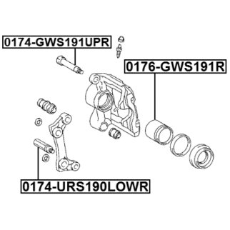 Втулка направляющей суппорта FEBEST 0174-URS190LOWR фото 2