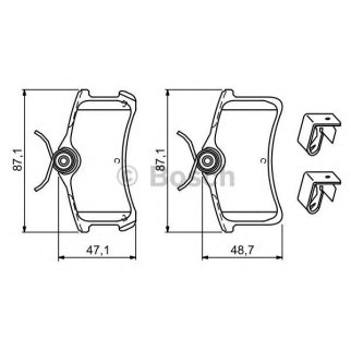 Колодки тормозные передние к-кт BOSCH 0 986 494 274 фото