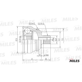 ШРУС наружный MILES GA20014 фото