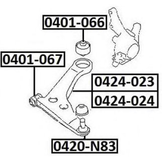 Сайлентблок ASVA 0401-067 фото